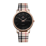 SOXY Womens Watch Simple Plaid Leather Band Quartz Wristwatch Ladies Classic Casual Fashion Watch Women Watches relogio feminino - one46.com.au