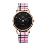 SOXY Womens Watch Simple Plaid Leather Band Quartz Wristwatch Ladies Classic Casual Fashion Watch Women Watches relogio feminino - one46.com.au