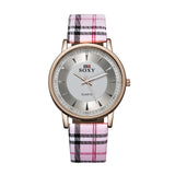 SOXY Womens Watch Simple Plaid Leather Band Quartz Wristwatch Ladies Classic Casual Fashion Watch Women Watches relogio feminino - one46.com.au