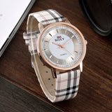 SOXY Womens Watch Simple Plaid Leather Band Quartz Wristwatch Ladies Classic Casual Fashion Watch Women Watches relogio feminino - one46.com.au