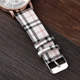 SOXY Womens Watch Simple Plaid Leather Band Quartz Wristwatch Ladies Classic Casual Fashion Watch Women Watches relogio feminino - one46.com.au
