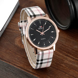 SOXY Womens Watch Simple Plaid Leather Band Quartz Wristwatch Ladies Classic Casual Fashion Watch Women Watches relogio feminino - one46.com.au