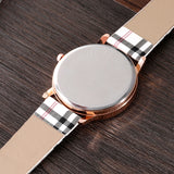 SOXY Womens Watch Simple Plaid Leather Band Quartz Wristwatch Ladies Classic Casual Fashion Watch Women Watches relogio feminino - one46.com.au