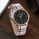 SOXY Womens Watch Simple Plaid Leather Band Quartz Wristwatch Ladies Classic Casual Fashion Watch Women Watches relogio feminino - one46.com.au