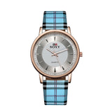 SOXY Womens Watch Simple Plaid Leather Band Quartz Wristwatch Ladies Classic Casual Fashion Watch Women Watches relogio feminino - one46.com.au