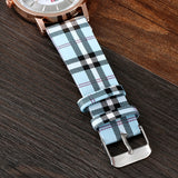 SOXY Womens Watch Simple Plaid Leather Band Quartz Wristwatch Ladies Classic Casual Fashion Watch Women Watches relogio feminino - one46.com.au