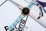 SOXY Womens Watch Simple Plaid Leather Band Quartz Wristwatch Ladies Classic Casual Fashion Watch Women Watches relogio feminino - one46.com.au