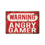 [ Mike86 ] ANGERY GAMER Stop Fart Toilet Beware Christmas Funny Metal Sign Home Retro wall Painting art Decor Poster Art FG-509 - one46.com.au