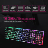 iMICE AK-700 Wired USB Keyboard Desktop Gaming Keyboard 104Keys Backlit LED Mechanical Felling Retro Punk Laptop Gamer Keyboard - one46.com.au