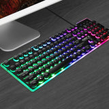 iMICE AK-700 Wired USB Keyboard Desktop Gaming Keyboard 104Keys Backlit LED Mechanical Felling Retro Punk Laptop Gamer Keyboard - one46.com.au