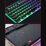 iMICE AK-700 Wired USB Keyboard Desktop Gaming Keyboard 104Keys Backlit LED Mechanical Felling Retro Punk Laptop Gamer Keyboard - one46.com.au