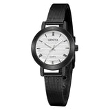 Simple Ladies Gold Watch Women Famous Brand Minimalist Steel Mesh Simple Geneva Watch Women Role Quartz Watch @F - one46.com.au