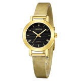 Simple Ladies Gold Watch Women Famous Brand Minimalist Steel Mesh Simple Geneva Watch Women Role Quartz Watch @F - one46.com.au
