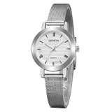 Simple Ladies Gold Watch Women Famous Brand Minimalist Steel Mesh Simple Geneva Watch Women Role Quartz Watch @F - one46.com.au