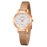 Simple Ladies Gold Watch Women Famous Brand Minimalist Steel Mesh Simple Geneva Watch Women Role Quartz Watch @F - one46.com.au