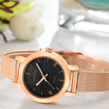 Simple Ladies Gold Watch Women Famous Brand Minimalist Steel Mesh Simple Geneva Watch Women Role Quartz Watch @F - one46.com.au