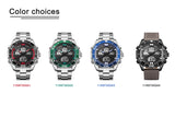 SINOBI Dual Display Wrist watches LED Digital Men's Watch Men Watch Full Steel Waterproof Sport Watches Clock saat reloj hombre - one46.com.au