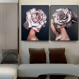 Abstract Beautiful Feather Angel Canvas Poster And Print Modern Lady Picture Paiting For Living Room Fashion Home Decor Wall Art - one46.com.au