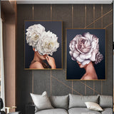 Abstract Beautiful Feather Angel Canvas Poster And Print Modern Lady Picture Paiting For Living Room Fashion Home Decor Wall Art - one46.com.au