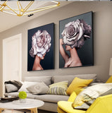 Abstract Beautiful Feather Angel Canvas Poster And Print Modern Lady Picture Paiting For Living Room Fashion Home Decor Wall Art - one46.com.au