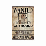 [ Mike86 ] Wanted Pets Funny DOG Border Collie Metal Sign Wall Plaque Poster Doberman Painting art Christmas Decor Art FG-515 - one46.com.au