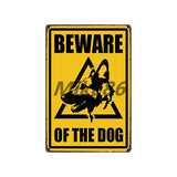 [ Mike86 ] Beware of the DOG GUARD ON DUTY WARNING DANGER Metal Tin Sign Wall Plaque Poster Painting Christmas Decor Art FG-519 - one46.com.au