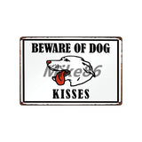 [ Mike86 ] Beware of the DOG GUARD ON DUTY WARNING DANGER Metal Tin Sign Wall Plaque Poster Painting Christmas Decor Art FG-519 - one46.com.au