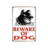 [ Mike86 ] Beware of the DOG GUARD ON DUTY WARNING DANGER Metal Tin Sign Wall Plaque Poster Painting Christmas Decor Art FG-519 - one46.com.au