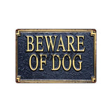 [ Mike86 ] Beware of the DOG GUARD ON DUTY WARNING DANGER Metal Tin Sign Wall Plaque Poster Painting Christmas Decor Art FG-519 - one46.com.au