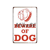 [ Mike86 ] Beware of the DOG GUARD ON DUTY WARNING DANGER Metal Tin Sign Wall Plaque Poster Painting Christmas Decor Art FG-519 - one46.com.au