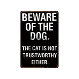 [ Mike86 ] Beware of the DOG GUARD ON DUTY WARNING DANGER Metal Tin Sign Wall Plaque Poster Painting Christmas Decor Art FG-519 - one46.com.au