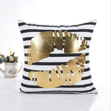 MIHE Merry Christmas Cushion Cover Gold Linen Cotton Soft Cute Throw Pillow Cover Decorative Sofa Pillow Case Pillowcase BZT18 - one46.com.au