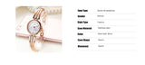 New Fashion Rhinestone Watches Women Luxury Brand Stainless Steel Bracelet watches Ladies Quartz Dress Watches reloj mujer Clock - one46.com.au