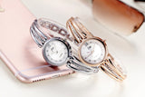 New Fashion Rhinestone Watches Women Luxury Brand Stainless Steel Bracelet watches Ladies Quartz Dress Watches reloj mujer Clock - one46.com.au
