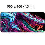 Game 900x400mm Hyper Beast XL Large Locking Edge Gaming Mouse Pad CS GO Keyboard Rubber Mousepad Wrist Rest Table Computer Mat - one46.com.au