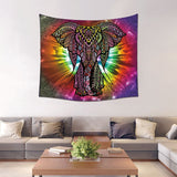 Morigins Custom Tapestry Boho Home Decor Mandala Animales Tapestries Elephant Pattern Wall Blanket Fashion Psychedelic Tapestry - one46.com.au