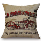 Vintage Classic Motorcycle Poster Cushion Cover Home Motorbike Decorative Pillow Case Cojines Decorativos Para Sofa Pillow Cover - one46.com.au