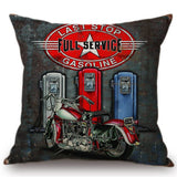 Vintage Classic Motorcycle Poster Cushion Cover Home Motorbike Decorative Pillow Case Cojines Decorativos Para Sofa Pillow Cover - one46.com.au