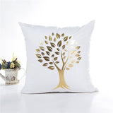 MIHE Merry Christmas Cushion Cover Gold Linen Cotton Soft Cute Throw Pillow Cover Decorative Sofa Pillow Case Pillowcase BZT18 - one46.com.au