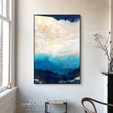 Abstract Modern Dreamy Color Canvas Painting Fashion Golden Poster And Print For Living Room Asile Bedroom Wall Art La imagen HD - one46.com.au