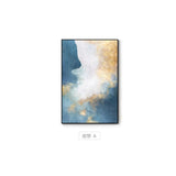 Abstract Modern Dreamy Color Canvas Painting Fashion Golden Poster And Print For Living Room Asile Bedroom Wall Art La imagen HD - one46.com.au