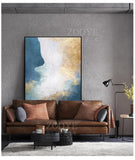 Abstract Modern Dreamy Color Canvas Painting Fashion Golden Poster And Print For Living Room Asile Bedroom Wall Art La imagen HD - one46.com.au