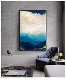 Abstract Modern Dreamy Color Canvas Painting Fashion Golden Poster And Print For Living Room Asile Bedroom Wall Art La imagen HD - one46.com.au