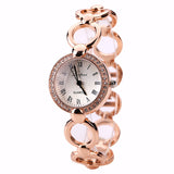 Hot sale Gold Watch Womens Luxury New Lady Dress Quartz-Watch Gifts For Girl Full Stainless Steel Rhinestone Wrist watches - one46.com.au