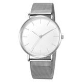 2019 New Arrival Women Watch Mesh Band Stainless Steel Analog Quartz Wristwatch Minimalist Lady Business Luxury Silver Watches - one46.com.au