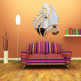 Beauty Girl 3D Mirror Wall Stickers Home Bedroom Decorative Wall Sticker for Kids Room DIY Wall Art Poster - one46.com.au