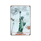 [ Mike86 ] London New York Paris CUBA Tin Sign Custom Travel Poster Personality Classic Iron Painting Decor Art LT-1703 - one46.com.au