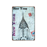 [ Mike86 ] London New York Paris CUBA Tin Sign Custom Travel Poster Personality Classic Iron Painting Decor Art LT-1703 - one46.com.au