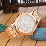 2019 New Brand 3 Eyes Gold Geneva Casual Quartz Watch Women Stainless Steel Dress Watches Relogio Feminino Ladies Clock Hot Sale - one46.com.au