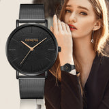 GENEVA Women's Watch 2019 Fashion Ladies Watches For Women Rose Gold Watch Women Simple Bracelet Montre Femme 2018 Reloj Mujer - one46.com.au